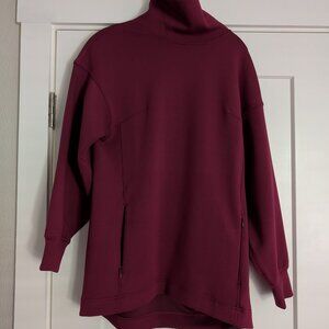 Lululemon Softstreme Funnel-Neck Long Pullover, Size 4, Garnet/Maroon NWOT